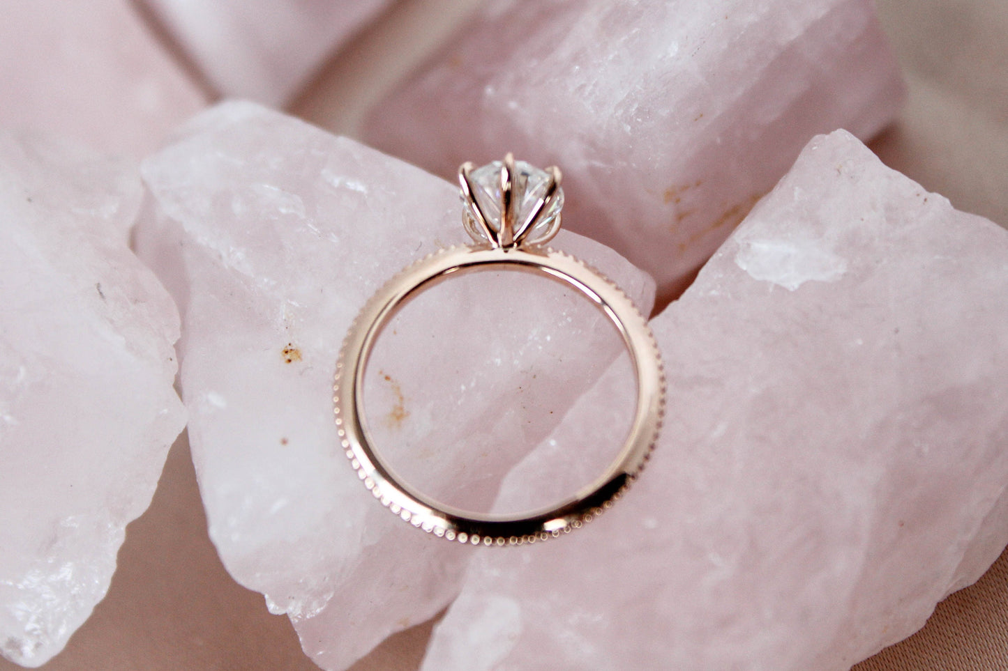 1.5CT Ova Moissanite Art Deco Solitaire Engagement Ring