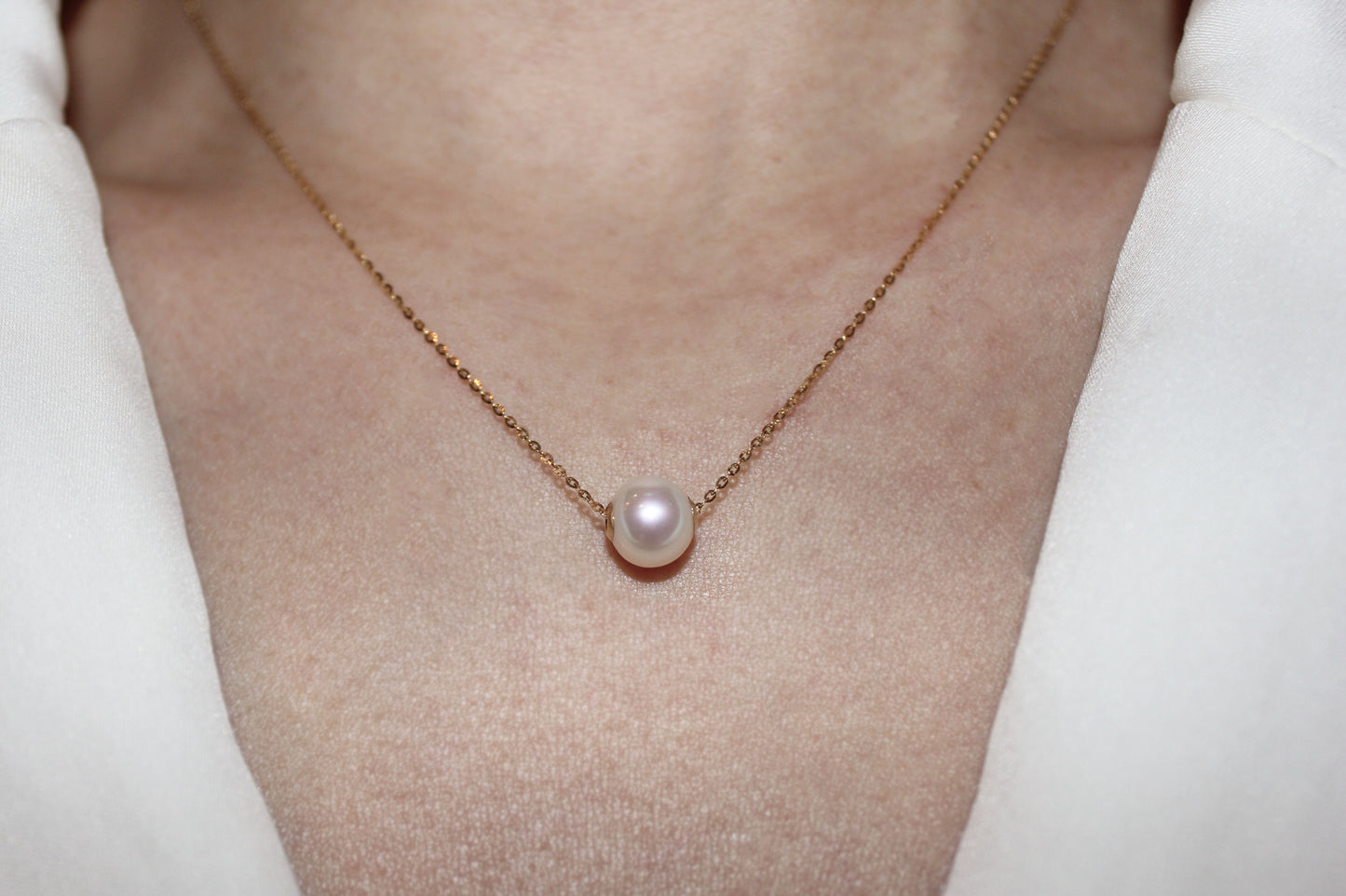 Floating Akoya Pearl Necklace