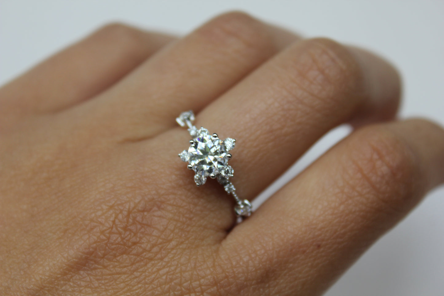 Starburst Flower Moissanite Celestial Ring