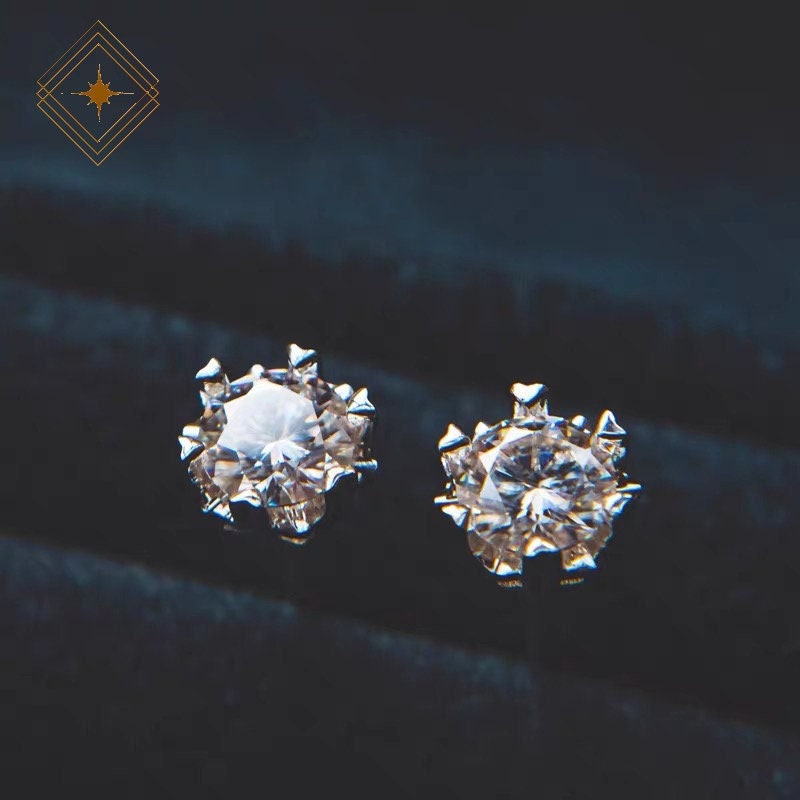 Rose Gold Snowflake Earrings | Gold & Silver Earrings & Cuffs | Suay Design